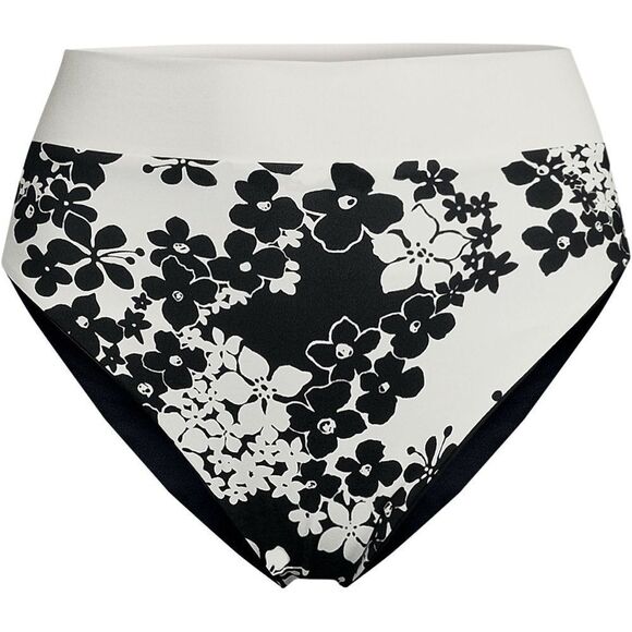 Land's End High Leg Reversible bikini bottom in black egret floral shadow Medium - Picture 8 of 8